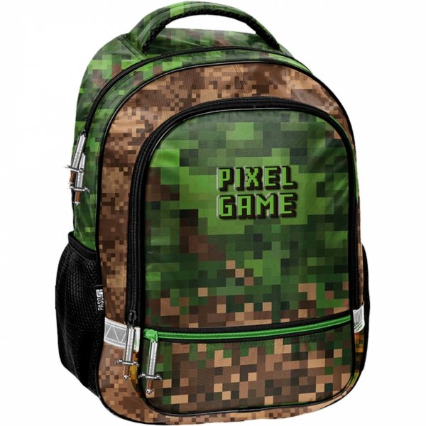 MINECRAFT PLECAK SZKOLNY PIKSELE DO 1 KLASY KOMPLET 5w1 DLA CHŁOPAKA GRA