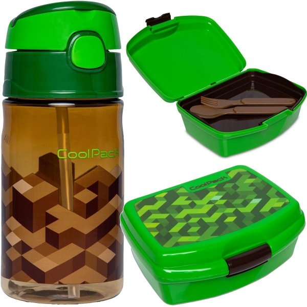 Bidon Śniadaniówka Piksele Gra dla Chłopaka Zestaw Minecraft [Z02199]