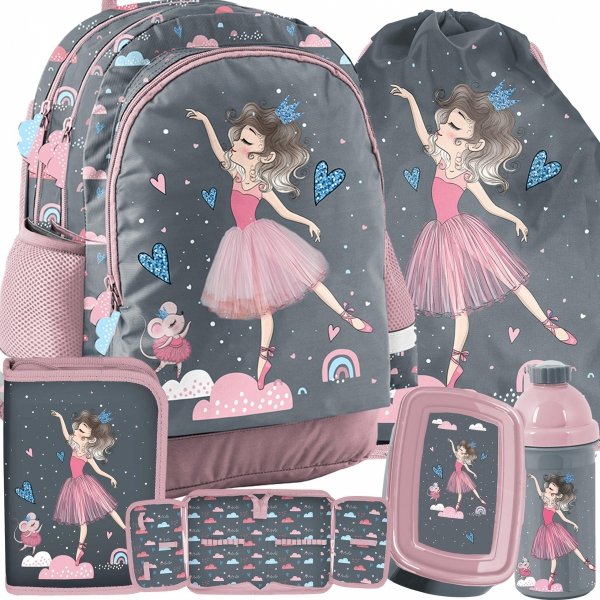 Tancerka Plecak Szkolny Balerina Paso Komplet 5w1 [PP23BA-116]
