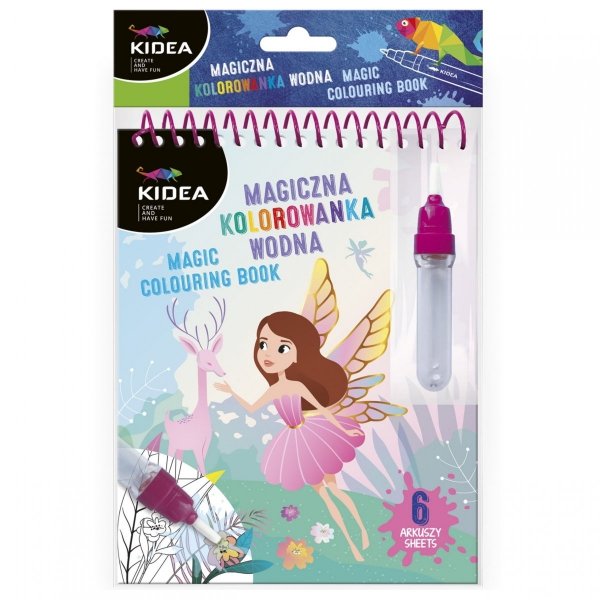 Magiczna Wielorazowa Kolorowanka Wodna Wróżki Kidea [MWKWJKA]
