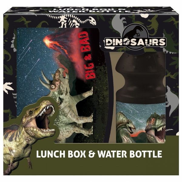 DINOZAURY KOMPLET 2w1 BIDON ŚNIADANIÓWKA TYRANOZAUR DERFORM DLA CHŁOPAKA