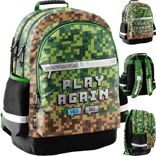 Plecak Szkolny dla Gracza z Pikselami Paso Gamer [PP22PX-116]