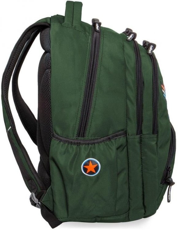 Cp CoolPack Plecak Zielony Młodzieżowy z Naszywkami [B24054]
