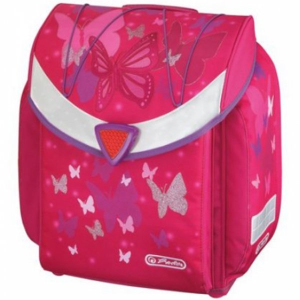 TORNISTER SZKOLNY DLA DZIEWCZYNEK DO SZKOŁY FLEXI PINK BUTTERFLY HERLITZ