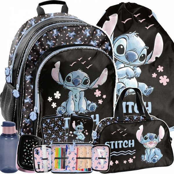 PLECAK STITCH SZKOLNY DO KLAS 1 KOMPLET 5 el LILO i STICH DLA DZIEWCZYNEK