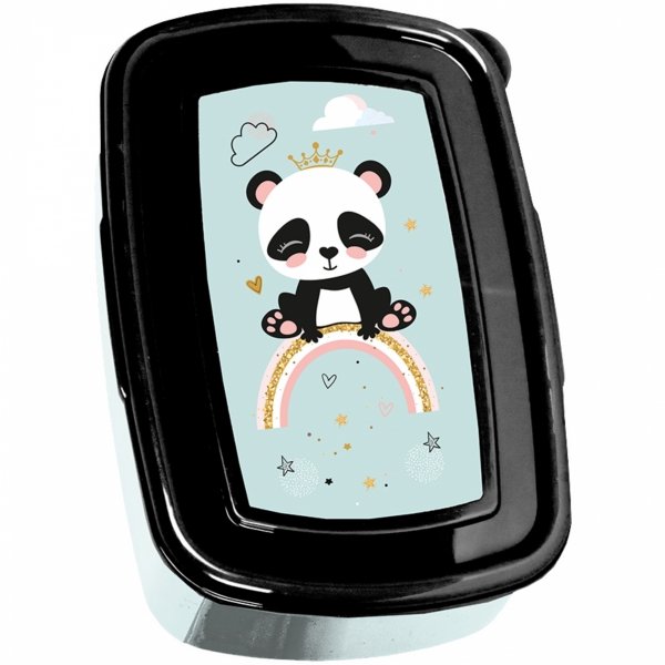 Komplet Bidon Śniadaniówka z Misiem Panda dla Dziewczynek do Szkoły Podstawowej