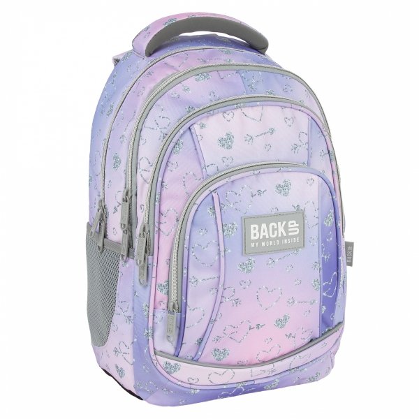 PLECAK SZKOLNY MŁODZIEŻOWY BACKUP  DLA DZIEWCZYNY TWINKLE KOMPLET 5w1 SERCA