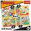 Trefl Puzzle 4w1 Garfield kocha lazanie