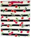 Torebka ozdobna prezentowa paski owoce 1400A 31x42x12cm p12, mix cena za 1 szt