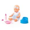 Polesie 78384 Lalka wesoły Bobas 35cm ze smoczkiem + akcesoria 4-elementy, pudełko