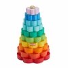 Fisher-Price Drewniana piramidka Kolorowe kwiatki HXT77 MATTEL