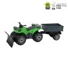 PLASTO Quad z pługiem i przyczepką 52 cm zielony PLA1601