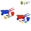 PLASTO Taczka 56 cm z akcesoriami do piasku Czerwona/Niebieska PLA1489 mix cena za 1 szt