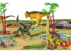 Zestaw Figurek Dinozaurów w kuferku + mata, Dinozaury 9 sztuk
