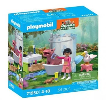 Playmobil Zestaw z figurkami Animals & Friends 71950 Zwierzęta w kąpieli