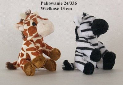 Maskotka Żyrafa / Zebra 03005 DEEF mix cena za 1 szt