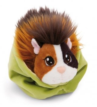 NICI 61334 Maskotka świnka morska w kolorze espresso-karmel 12cm w koszyku zielonym