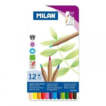Kredki 12kol metalizowane. MILAN