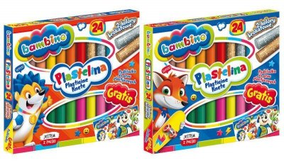 Plastelina 24kol Bambino MAJEWSKI p5, mix cena za 1 szt