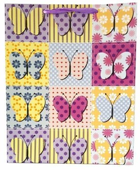 Torebka ozdobna prezentowa 4wz 1223A 31x42x12cm p12, mix cena za 1 szt
