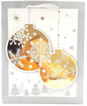 Torebka ozdobna prezentowa świąteczna 3D 9016B 26x32x10cm p12, mix cena za 1 szt
