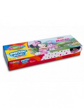 Farby plakatowe 12 kolorów 20ml Colorino Kids Minnie Myszka Minnie