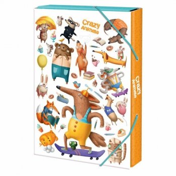 Teczka A4 4cm Crazy Animals
