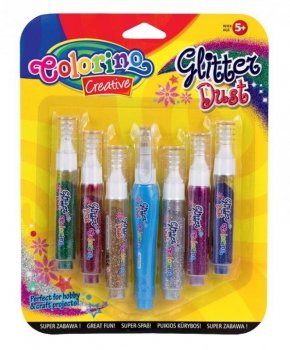 Klej z brokatem Glitter 6 sztuk blister 68604PTR Colorino Creative
