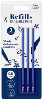 Wkłady do długopisu ścieralnego 3szt na blistrze