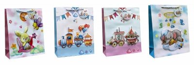 Torebka prezentowa Baby 391A 30x41,5x14cm mix cena za 1 szt