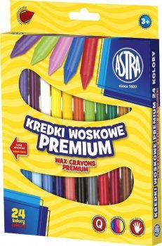 Kredki woskowe 24 kolory Astra 316111003