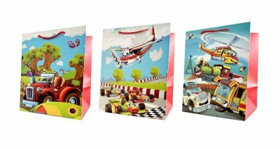 Torebka ozdobna prezentowa 4wz 4606A 26x32x25cm szerokie dno mix cena za 1 szt