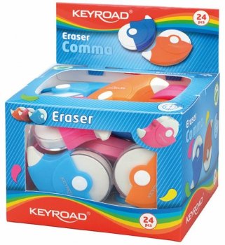 Gumka uniwersalna KEYROAD Comma p24 mix cena za 1szt