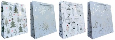 Torebka ozdobna prezentowa JP3022C 18x23x10cm mix cena za 1 szt