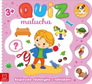 Książeczka Quiz malucha z naklejkami z pieskiem 3-4 lata