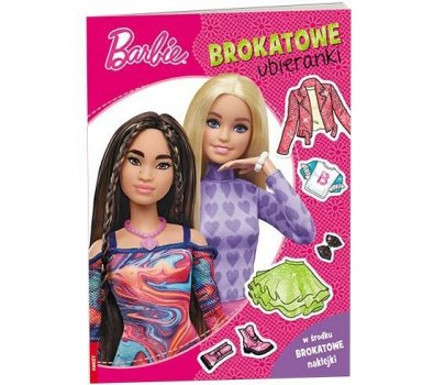 Książeczka Barbie. Brokatowe ubieranki SDLB-1105