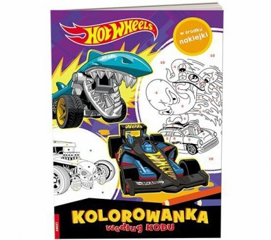 Kolorowanka według kodu. Hot Wheels KKO-1601
