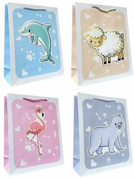 Torebka ozdobna prezentowa 26x32x10cm 3103B mix cena za 1szt
