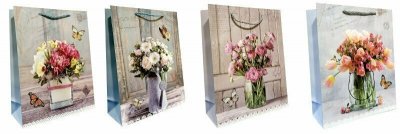 Torebka ozdobna prezentowa 31x40x12 cm DW9710A mix cena za 1 szt