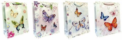 Torebka ozdobna prezentowa 26x32x10 cm DW9631B mix cena za 1 szt