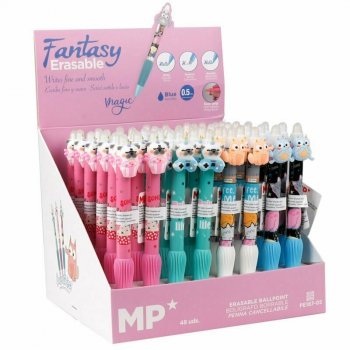 Długopis ścieralny z nakładką 0.5 mm Piesek / Kotek PE187-05 p48 mix cena za 1 szt