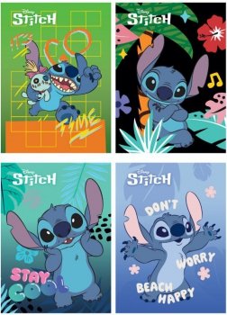 Zeszyt A4 32k linia podwójna dwukolorowa laminowany Stitch mix cena za 1 szt