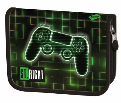 Piórnik dwuklapkowy bez wyposażenia PC-03 ST.RIGHT Neon Pad