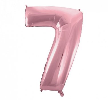 Balon foliowy Cyfra 7, j. różowa, 92 cm