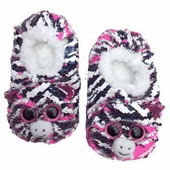 TY Fashion Sequins cekinowe kapcie ZOE - zebra rozm.S (28-31) 95507