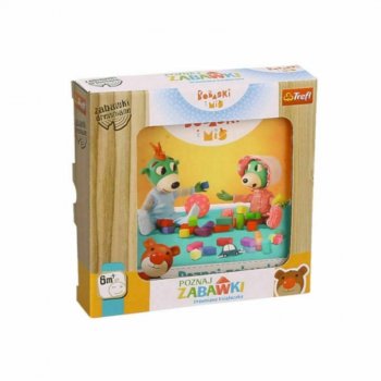 PROMO Drewniana książeczka Poznaj zabawki 61499 TREFL