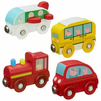 PROMO Peppa Pig - Drewniany mini pojazd Świnka Peppa 07215 mix cena za 1 szt