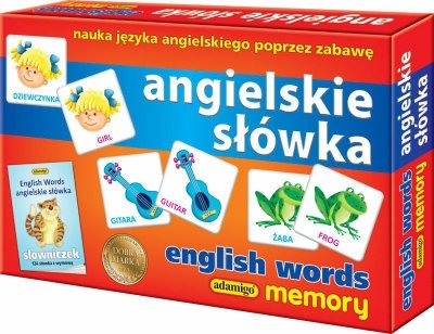Memory Angielskie słówka English Words gra pamięciowa ADAMIGO 5628