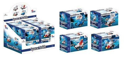 PROMO Klocki konstrukcyjne Alleblox Space pojazd kosmiczny 30-35el p12 mix cena za 1 szt