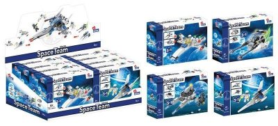 PROMO Klocki konstrukcyjne Alleblox Space Team Pojazd kosmiczny 3w1 96-103el p8 mix cena za 1 szt